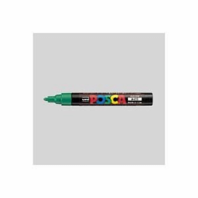 まとめ） 三菱鉛筆 ユニ ポスカ 中字丸芯（1.8-2.5mm） PC-5M.6 緑 1本入 〔×10セット〕 | LINEショッピング