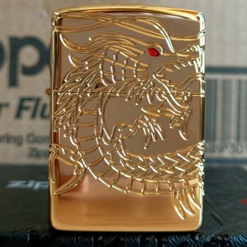 【現貨】美國 Zippo 打火機 正品 Dragon 龍紋 深刻 鍍金  ARMOR (型號.29265)