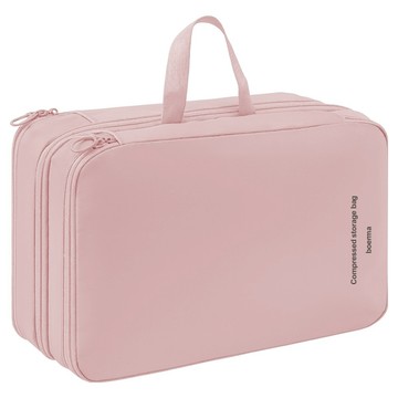 ONE HOUSE 收納趣防塵壓縮袋 手提款 OH-Q741-A2 粉彩霞 18L  1個  1個裝  中(39 x 25 x 18cm)