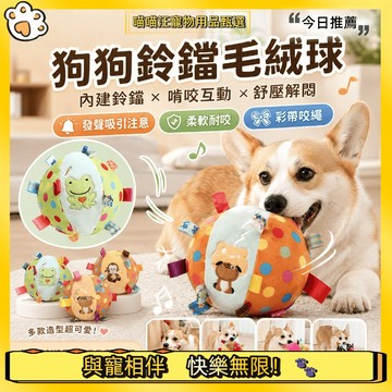 【喵喵汪甄選】🐱安撫球 狗狗玩具 解悶 磨牙 鈴鐺球 標籤布球玩具  搖鈴球 玩具球 狗狗磨牙玩具