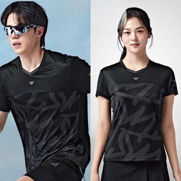 PGNC新品 韓國羽毛球服 佩極酷男女速干T恤 TRS短袖短裙短褲 黑色