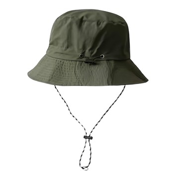 愛北鼻 摺疊速乾漁夫帽 可拆卸防風繩 聚酯纖維 寬大帽簷 擋風遮陽  軍綠色  帽圍56~58cm
