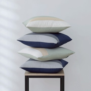 好關係 HAOKUANXI｜分享時光 新天絲棉可拆式拼接抱枕 2入組 - 抹茶奶茶