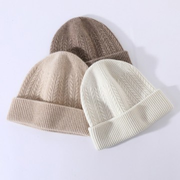 羊毛毛帽針織帽-韓版圓頂羊絨純色男女配件3色74hl14【獨家進口】【米蘭精品】