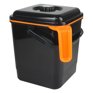 Classic Plus 廚餘過濾桶 5L  黑色+橘色  18.5 x 18.5 x 22.5cm  1個