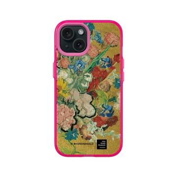 iPhone 15 Clear 粉漾桃 - Van Gogh Museum - Vincent 的花朵-50週年紀念款