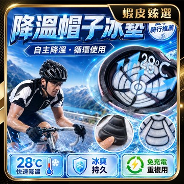 隔日達🏆蝦皮臻選🏆冰帽墊 冰帽墊 物理降溫 帽子冰墊 頭盔冰涼墊 機車冰帽墊 安全帽墊冰袋 冰涼墊 冰感帽墊 送父親長輩