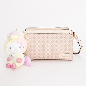 Hello Kitty - Arnold Palmer - 三層式斜背包 Diamond系列 - 杏色/441-1203-26-7