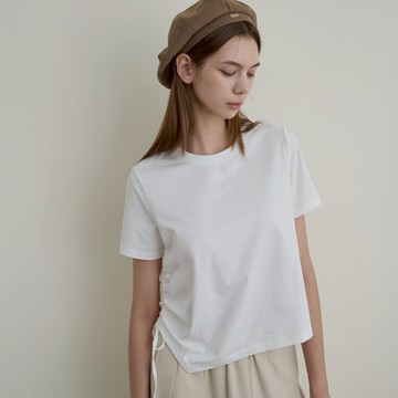 GIORDANO 女裝抽繩短袖上衣 City Wander系列 05325253