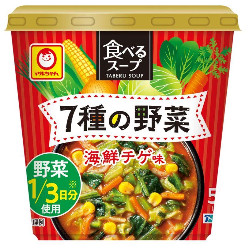 マルちゃん 食べるスープ 7種の野菜 海鮮チゲ味 15g×6個