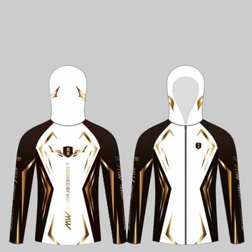 時尚防紫外線釣魚防曬服夏季冰絲透氣速干連帽面罩一體垂釣上衣男精品釣具