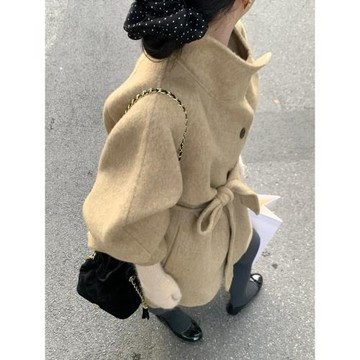 雙面羊絨大衣女2026新款秋冬季高級感羊毛小個子氣質立領毛呢外套