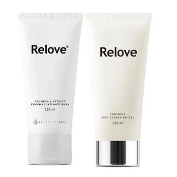 【二入組】RELOVE金盞花萃取低敏私密潔淨凝露120ml+胺基酸私密潔淨凝露120ml