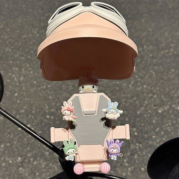 暢銷熱賣🔔機車手機架遮陽 騎行摩托車手機支架 八爪減震 導航固定座 手機雨傘 三麗鷗電動車手機支架防震摩托車自行車騎行