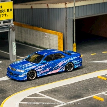 【東海模型】TARMAC WORKS 1/64 豐田 VERTEX Toyota Mark II JZX100 Blue Metallic T64G-024-BL