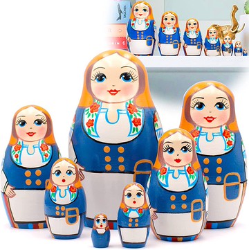 俄羅斯套娃 7 件套 - 嵌套芬蘭民族服裝娃娃 Munsala