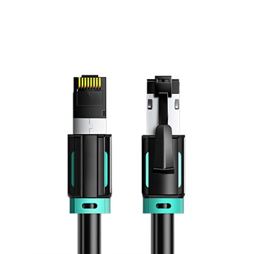 山澤 Cat.8 超極速 40Gbps 傳輸雙屏蔽抗干擾電競工程網路線 1.5M  黑色  1條