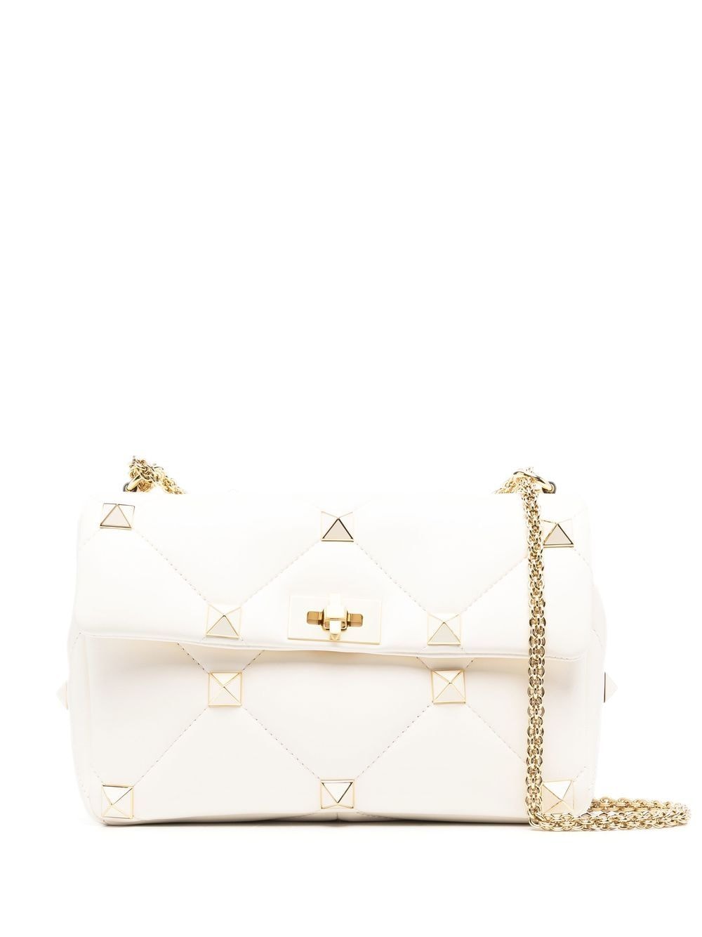 Valentino Garavani - Roman Stud shoulder bag - women - Leather/Metal - One Size - White