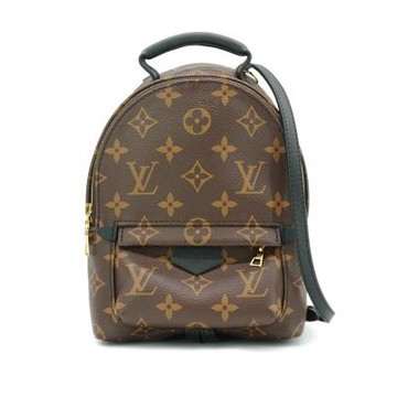 Louis Vuitton LV路易威登 展示品 Palm Springs Mini 帆布字花後背包(M44873-咖)