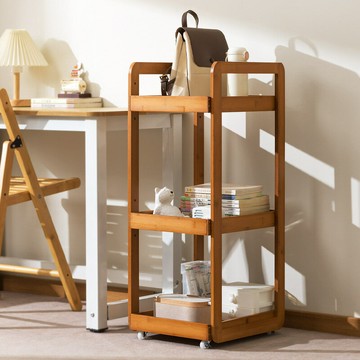 【含稅/免運】 可定制書包置物架可移動小推車書本收納架神器家用多層放書包桌下