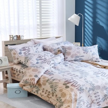 Blue Cat 藍貓 台灣製造銀離子抗菌印花床包  3.5尺(105 x 186cm)  清風徐來