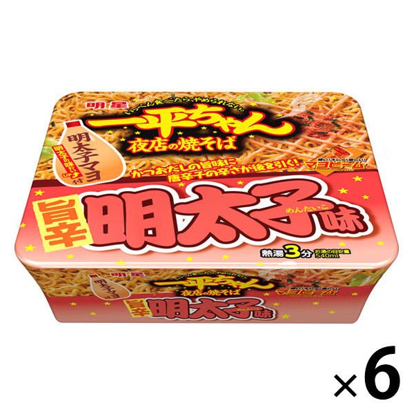 明星食品明星　一平ちゃん夜店の焼そば　醤油バター明太子味 6個