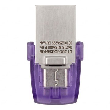 Kingston 金士頓 TYPE-A + C隨身碟 DTDUO3CG3 紫色  1個  64GB