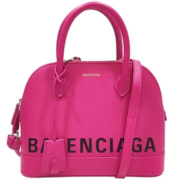 BALENCIAGA 巴黎世家 518873.6513 經典燙印LOGO手提斜背ALMA貝殼包(粉色)