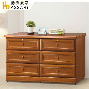 【ASSARI】樟木色5尺六斗櫃(寬152x深53x高84cm)