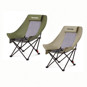 【Naturehike】海星002聚攏式高背網紗月亮折疊椅 附收納袋 JJ019 卡其色/徒步綠  原廠公司貨一年保固
