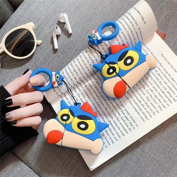 ?部分現貨 台灣發貨? Airpods2 藍芽耳機保護套 蘋果無線耳機保護套 動感超人蠟筆小新