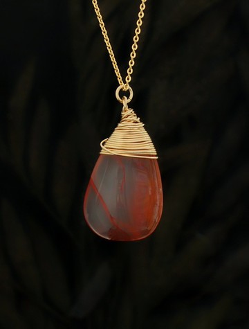 14K GF 南紅瑪瑙項鍊 ( HKA5008 )