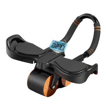 S-SportPlus+ 健腹輪 水滴狀墊 翹外框設計 居家健身器材  B7009001-04  黑色/橘色