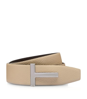 Tom Ford Leather Reversible T Icon Belt