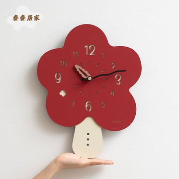 花朵 鐘表 掛鐘 客廳 簡約 現代 網紅藝術掛墻 時鐘[DD0508001]