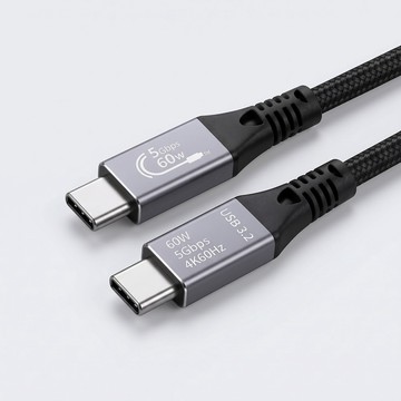 Amber 【京徹】USB3.2 TYPE C to C/5Gbps/60W PD/4K/旗艦全功能充電影音傳輸線-10M