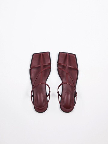 Yves Sandals Leather Wine