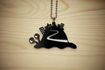 【Peej】慢吞吞蝸牛‧壓克力項鍊/鑰匙圈