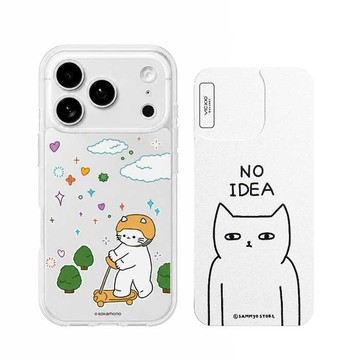 iPhone 18 Pro/17 Pro Vicxxo 磁吸透殼+二款背貼組-我沒靈感貓&Sparkling Day(