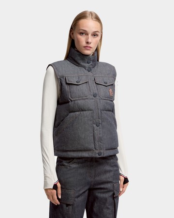 MONCLER 牛仔羽絨背心 - II