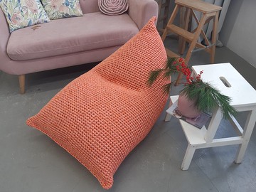 成人豆袋腳凳鉤針豆袋椅