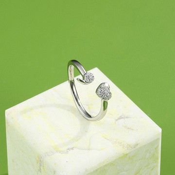 開口愛心戒指女ins潮小眾設計感冷淡風高級純銀指環食指戒尾戒女