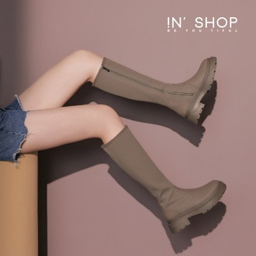 軍風霧面厚底長靴【KS30132】