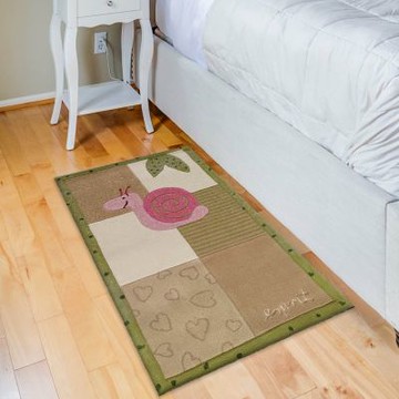 【山德力】ESPRIT KID地毯 70X140cm 蝸牛綠