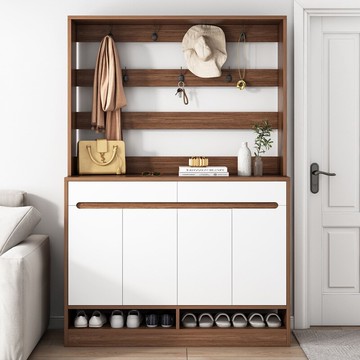 鞋柜家用進門口大容量衣架一體入戶多功能陽臺門廳置物儲物玄關柜