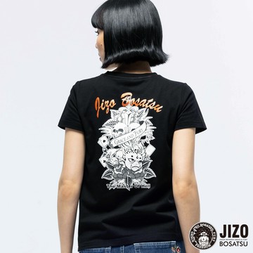 【新品6折㊙2件再88折】骷髏玫瑰短TEE(黑) - BLUE WAY 地藏小王
