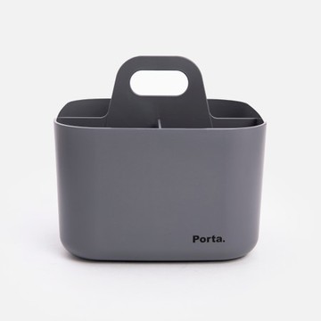 韓國LITEM 手提可推疊收納盒(方型) 灰