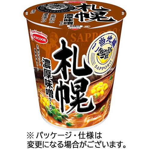 エースコック　飲み干す一杯　ご当地編　札幌　濃厚味噌ラーメン　６４ｇ　１ケース（１２食） （お取寄せ品）