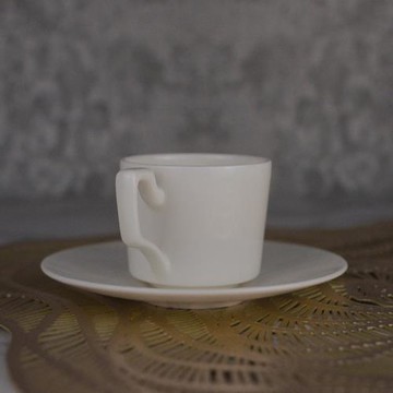 【工廠】簡約純白北歐咖啡杯碟批發跨境下午花茶杯定制logo辦公杯