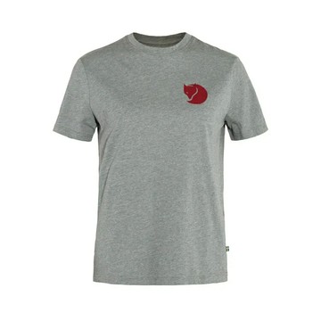 ├登山樂┤瑞典 Fjallraven Fox Boxy Logo T-shirt 有機棉T恤 女 FR87153-020-999 灰/麻花